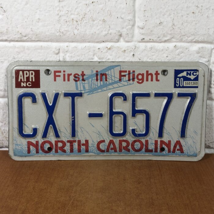 North Carolina USA Number Plate