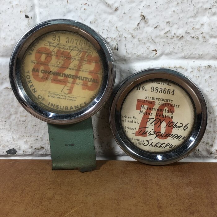 Vintage License Disc Holders