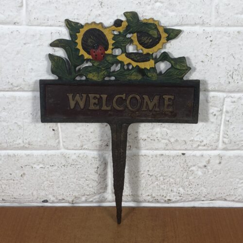 Vintage Cast Iron Welcome Sign