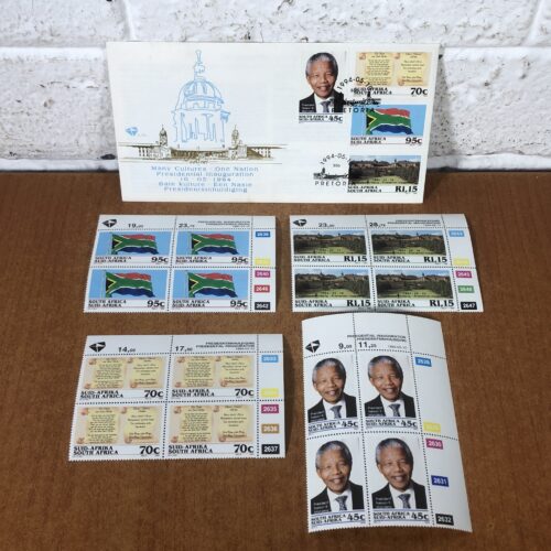 Vintage 1994 Nelson Mandela Presidential Inauguration Stamp Set