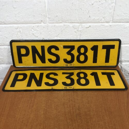 Pair of Vintage Number Plates