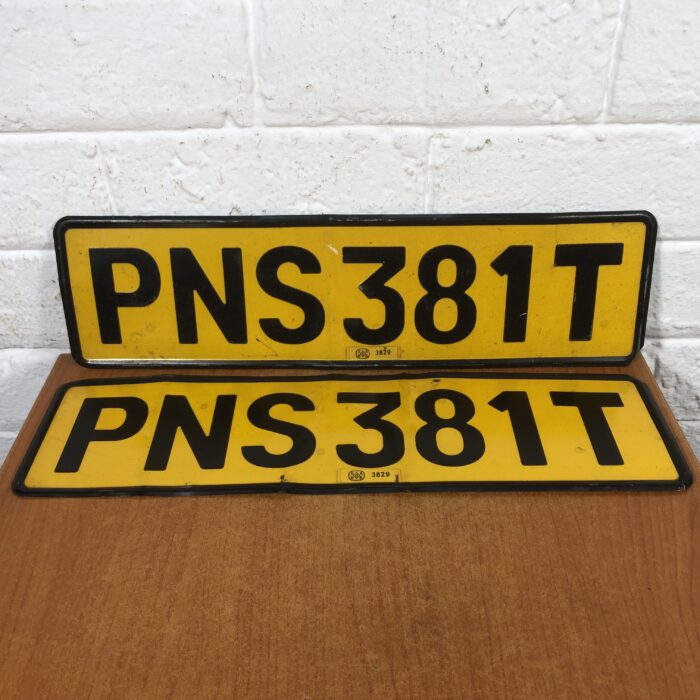 Pair of Vintage Number Plates