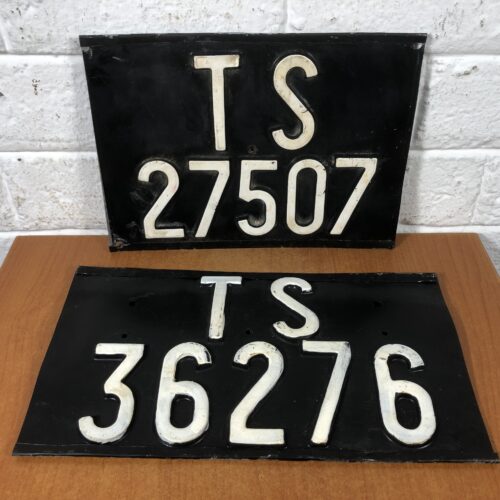 Pair of Vintage Number Plates