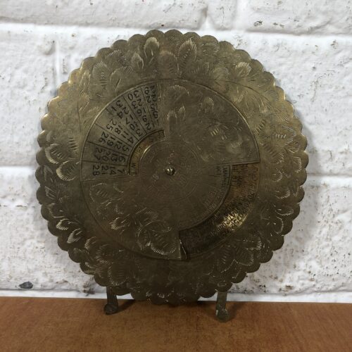 Vintage Brass Perpetual Calendar (1980-2080) ~ Designed to Function Over a 100-Year Span