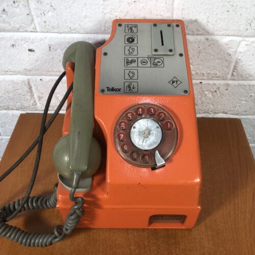 Vintage Coin-Operated "Tiekieboks" Public Telephone