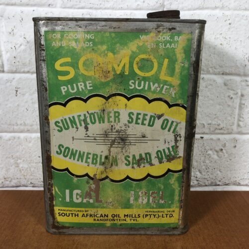 Vintage Somol Sunflower Seed Oil Tin (1 Gallon)