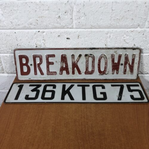 Vintage Number Plate & Sign