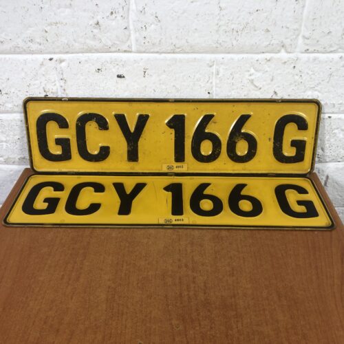 Pair of Vintage Number Plates