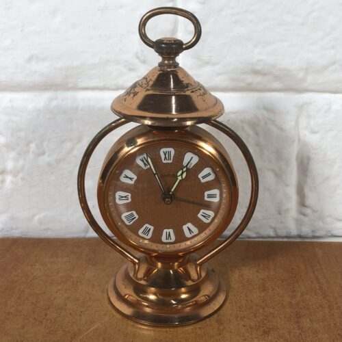 Small Vintage Copper Table Clock