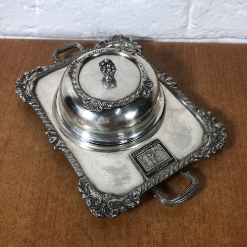 Vintage Silver-Plated "Chamber of Mines" Small Serving Tray