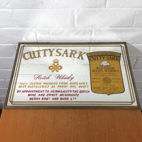 Vintage Cutty Sark Scotch Whisky Pub Mirror