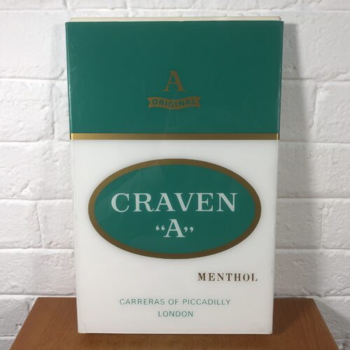 Vintage Craven "A" Cigarettes Perspex Sign
