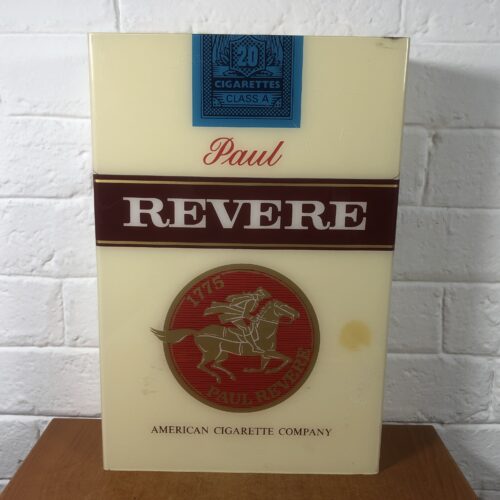 Vintage Paul Revere Cigarettes Perspex Sign