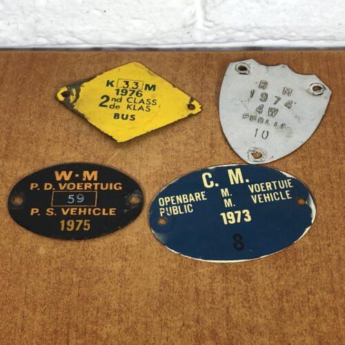 Vintage 1970s Wheel Tax Plates