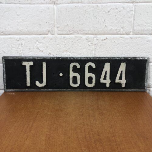 Vintage Number Plate