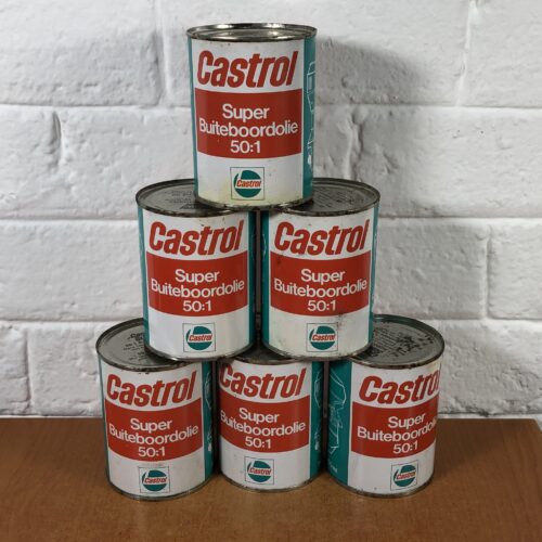 Vintage Sealed Castrol Super Outboard Oil Container Collection