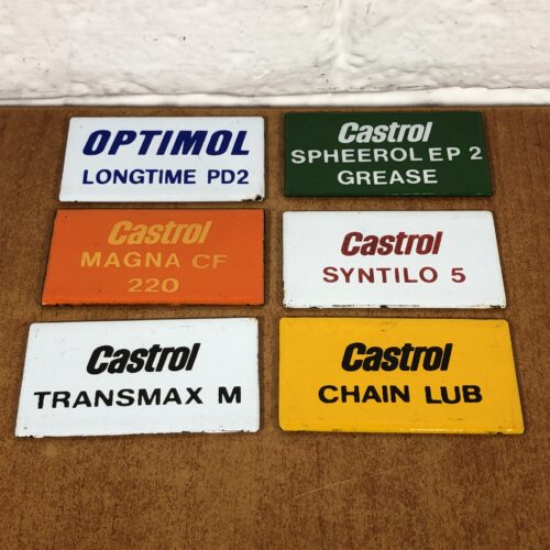 Enamel Castrol Plaques
