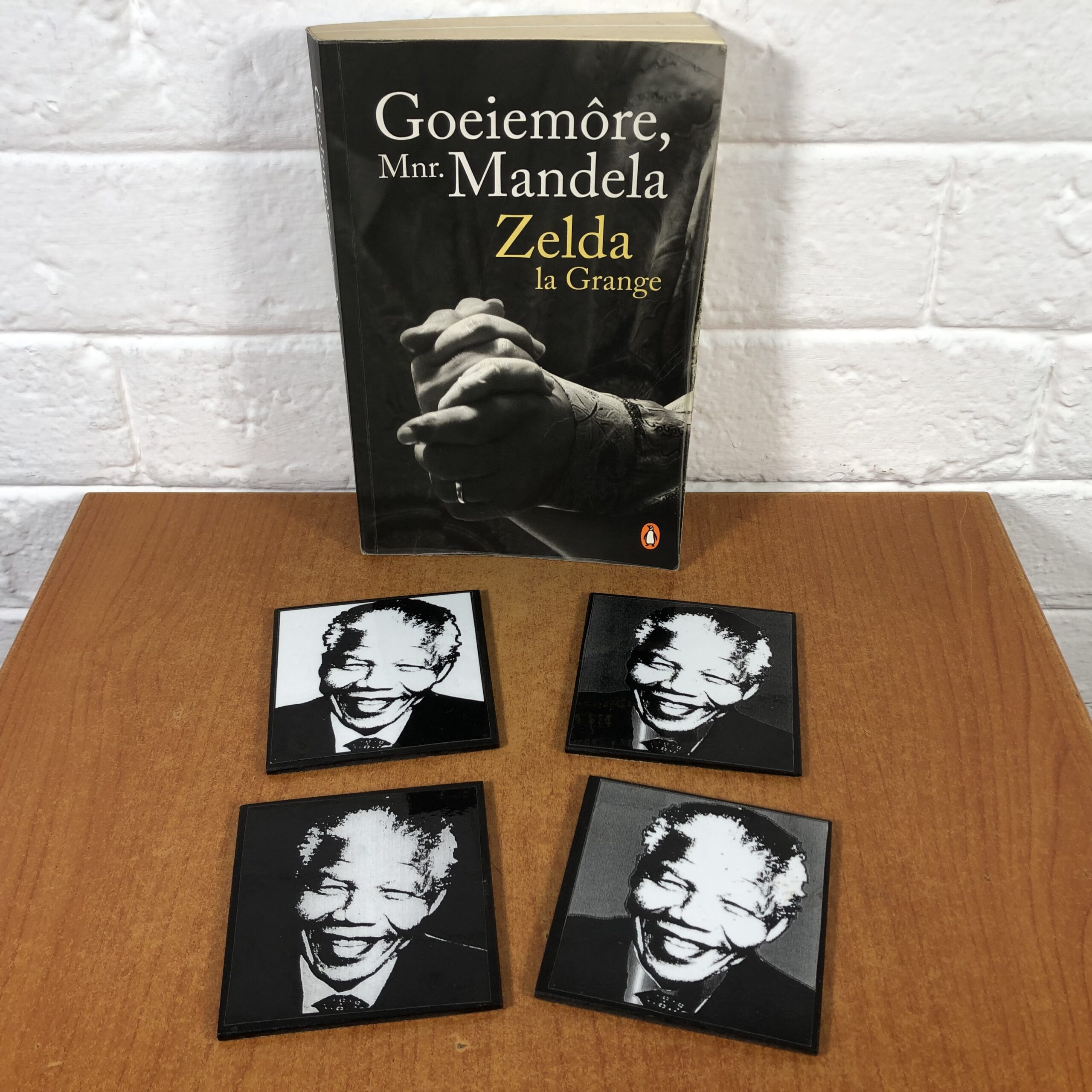 "Goeiemôre Mnr. Mandela" Book by Zelda la Grange & Nelson Mandela Coasters