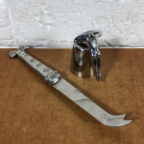 Carrol Boyes Bottle Stopper & Cheese Knife