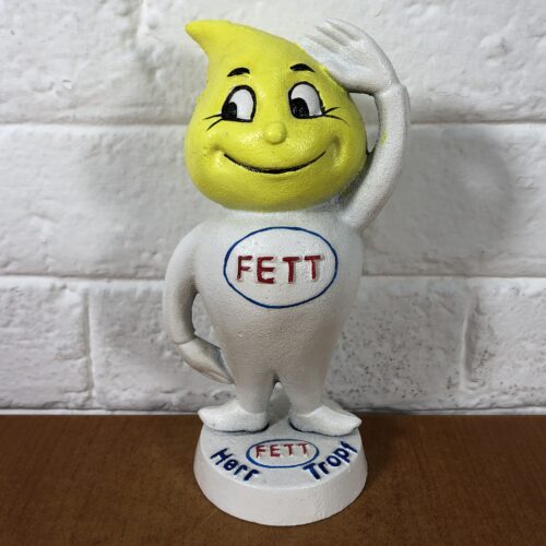 Vintage Herr Tropf Fett Oil Drop Cast Iron Money Bank