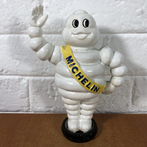 Vintage Cast Iron Michelin Man Money Bank
