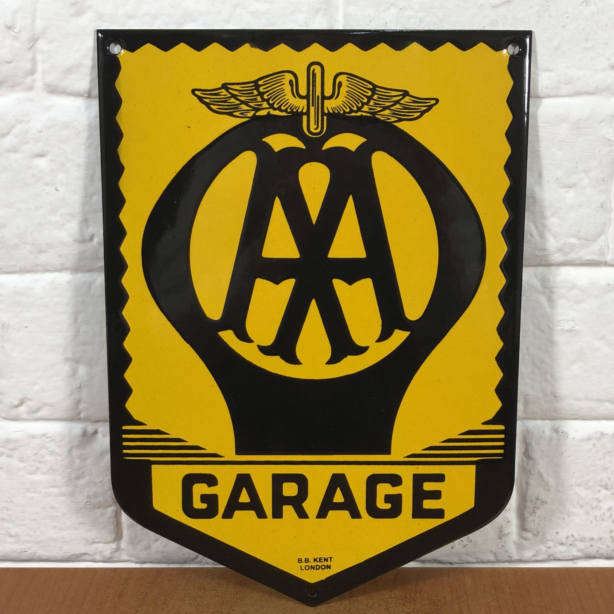Vintage Enamel AA Garage Sign