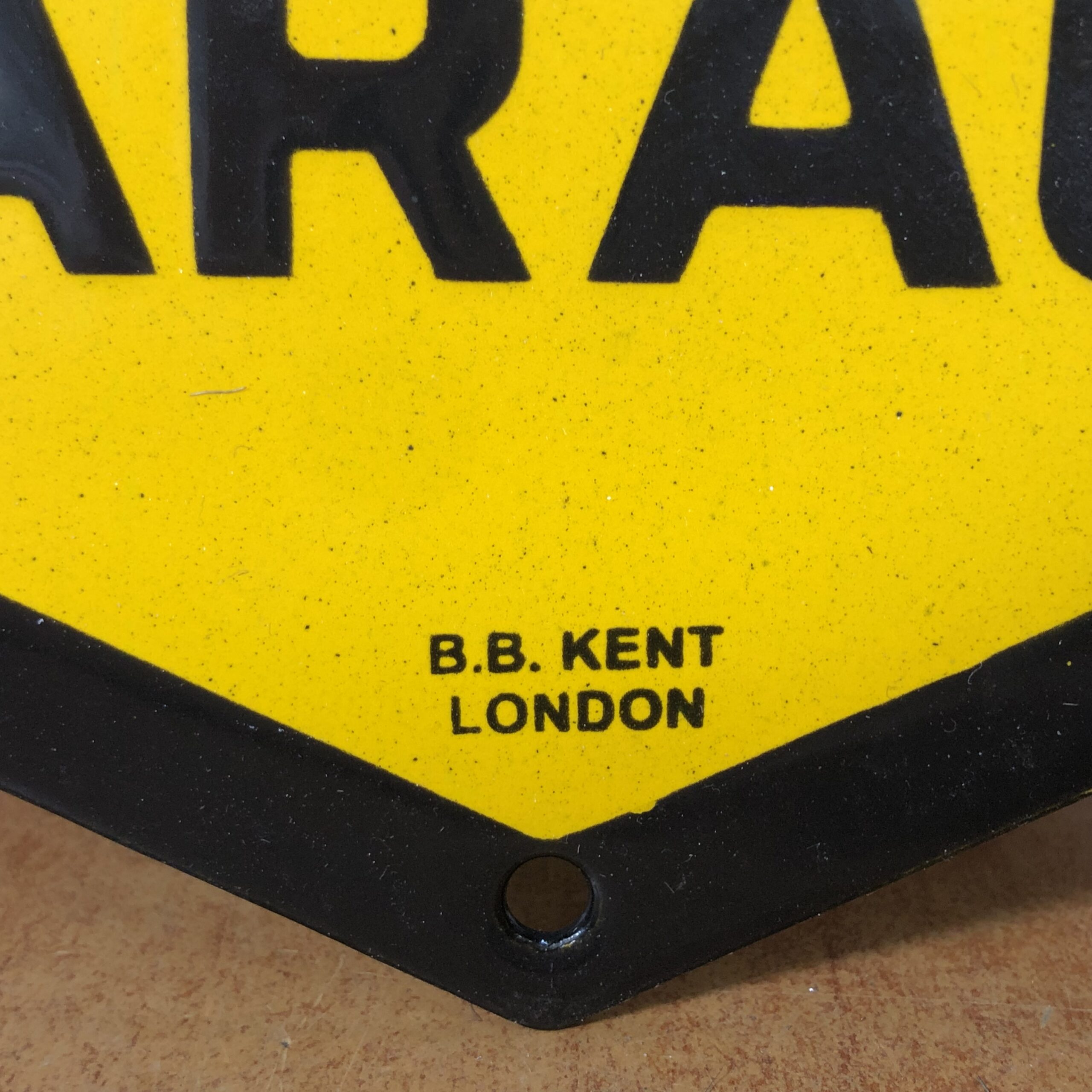 Vintage Enamel AA Garage Sign - Image 6
