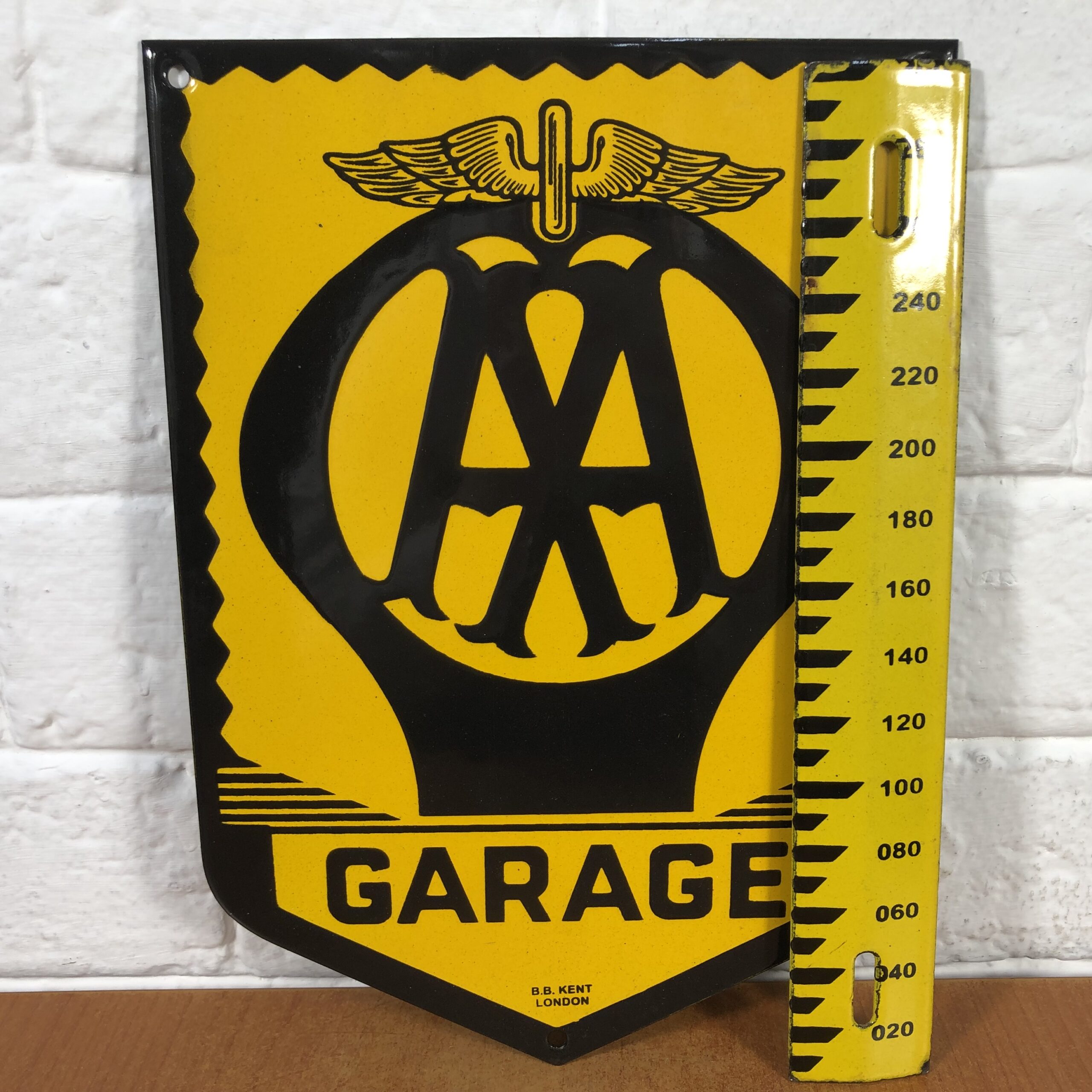 Vintage Enamel AA Garage Sign - Image 8
