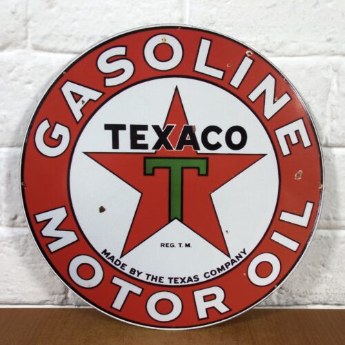 Texaco Gasoline Motor Oil Sign
