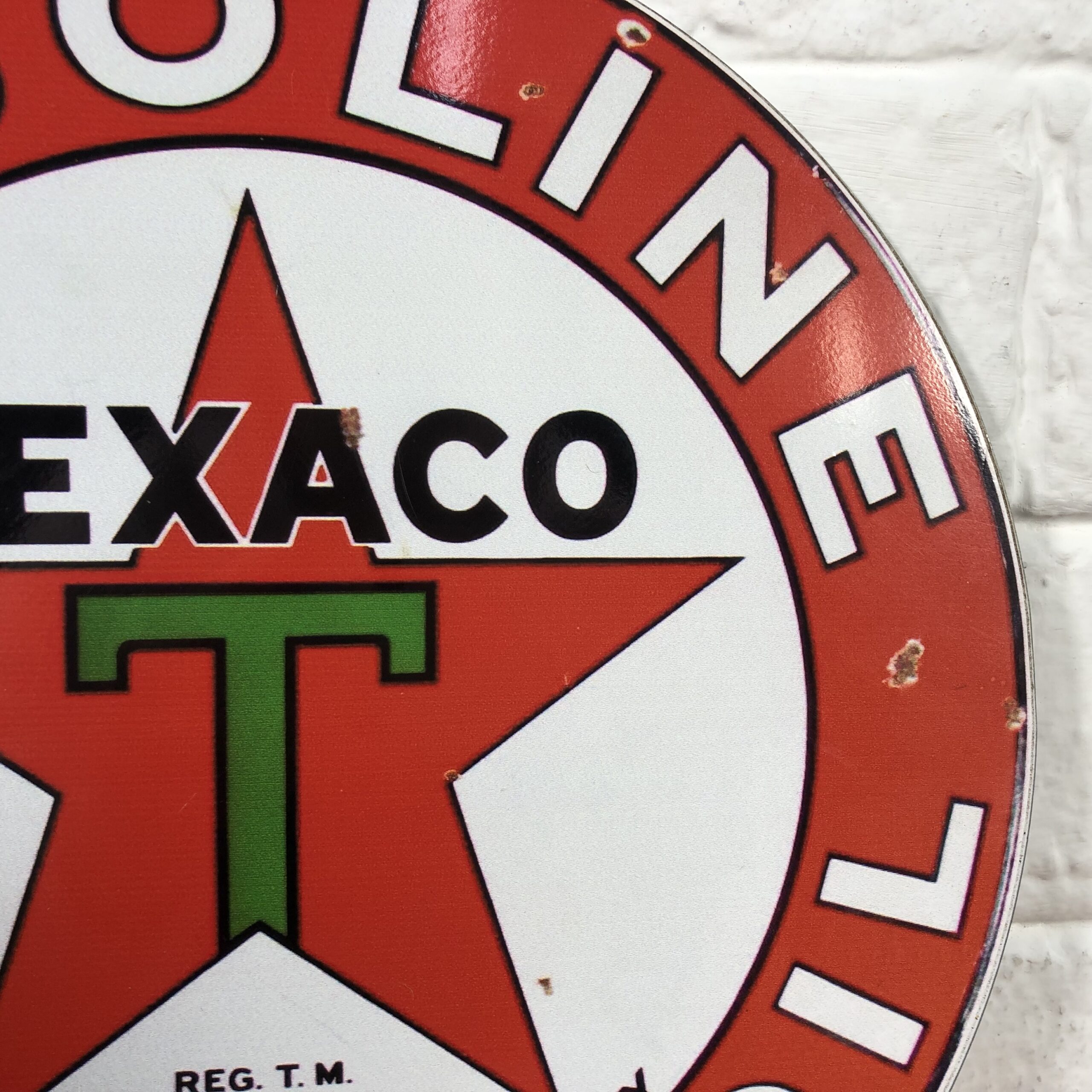 Texaco Gasoline Motor Oil Sign - Image 4