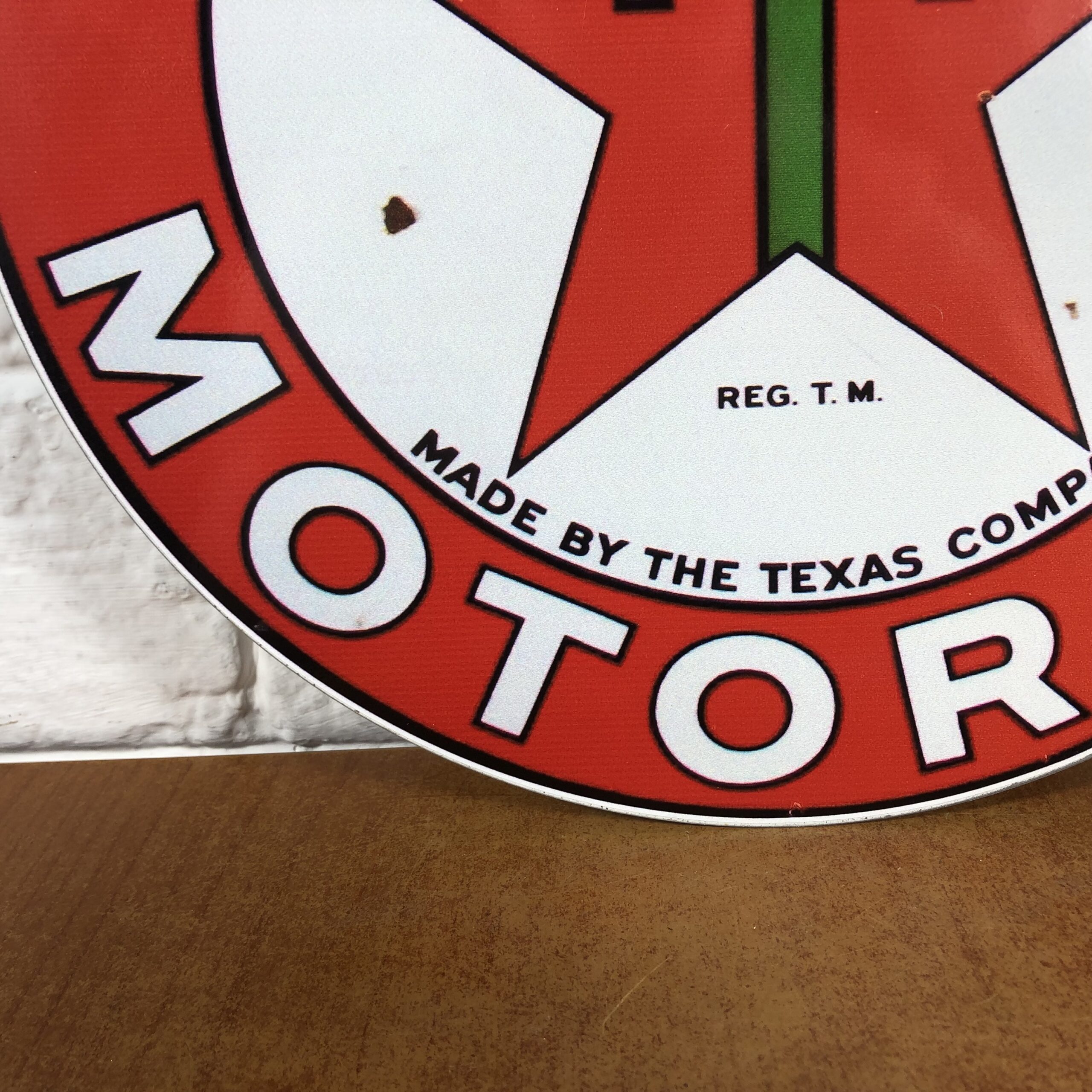 Texaco Gasoline Motor Oil Sign - Image 5