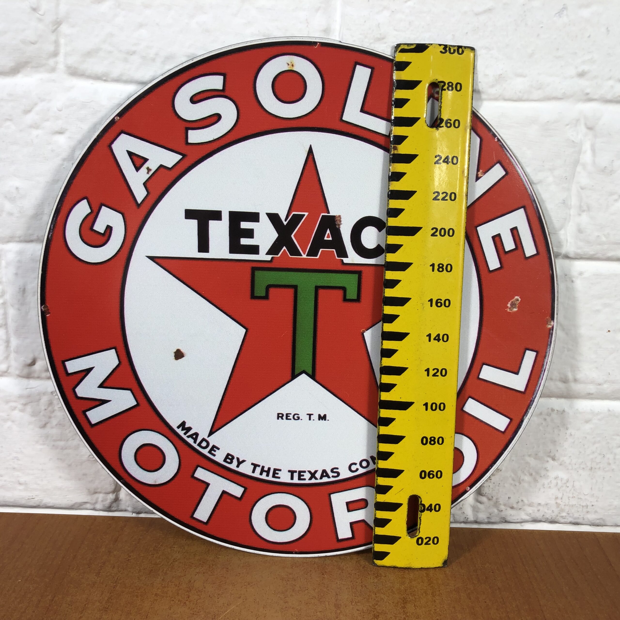 Texaco Gasoline Motor Oil Sign - Image 8