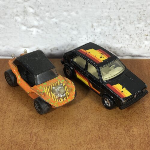 Matchbox Speed Kings Sand Cat & Super Kings VW Golf (Made in England)