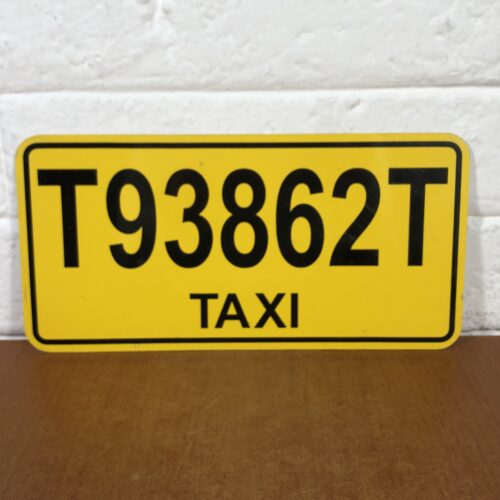 USA Taxi Number Plate