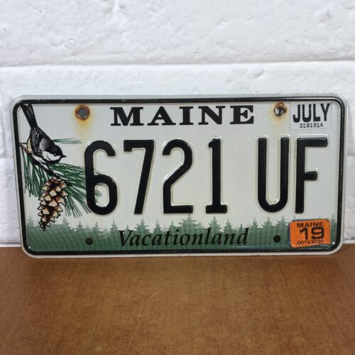 Maine USA Number Plate