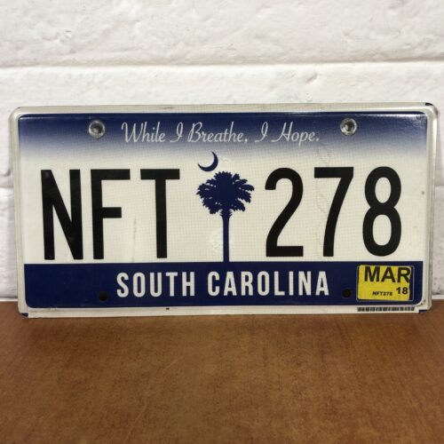 South Carolina USA Number Plate