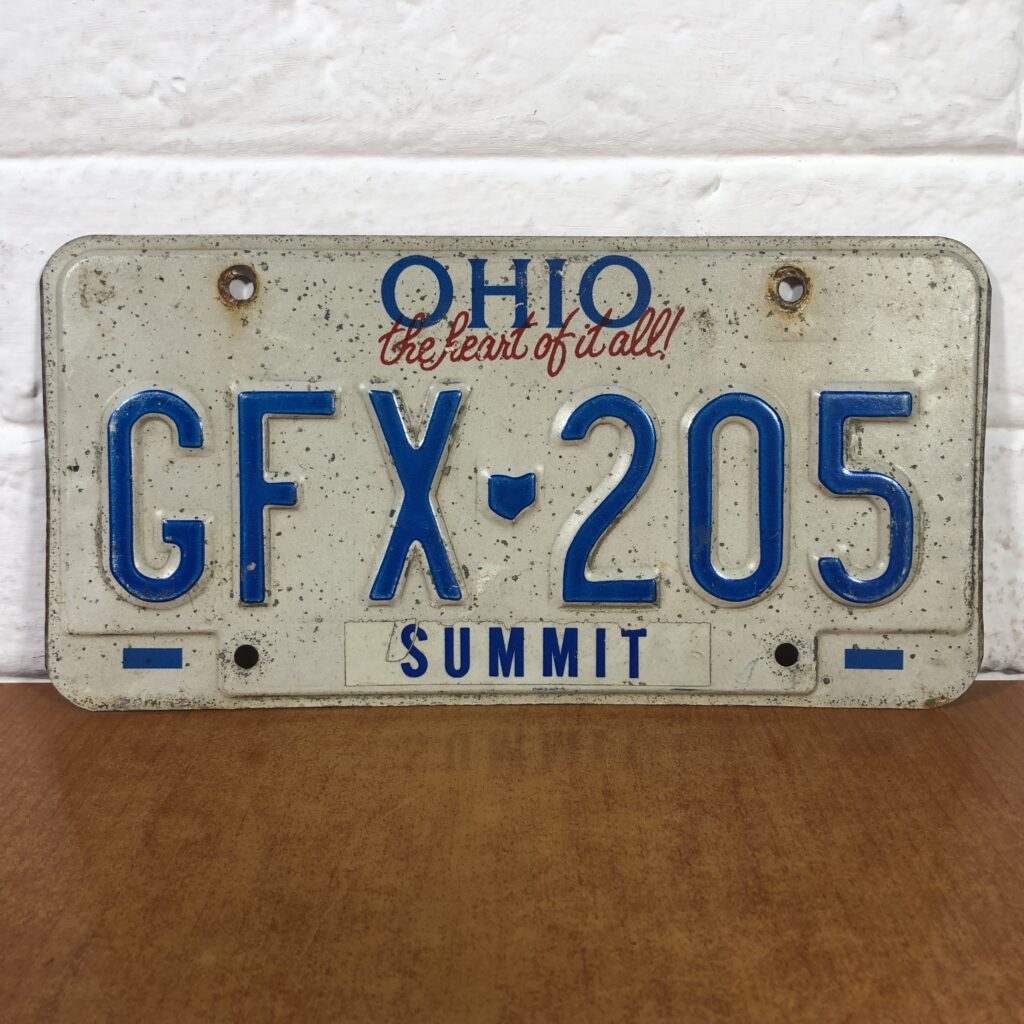 Vintage Ohio USA Number Plate