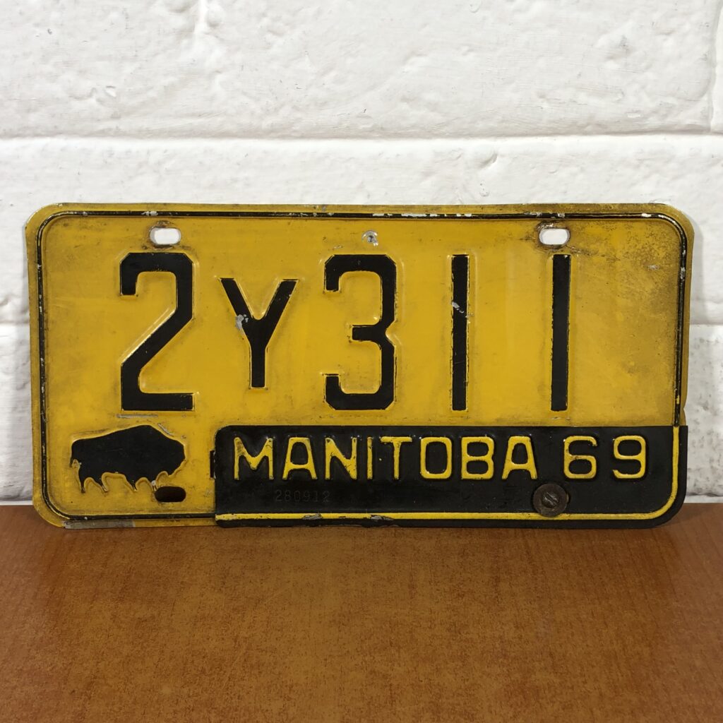 Vintage Manitoba Canada Number Plate