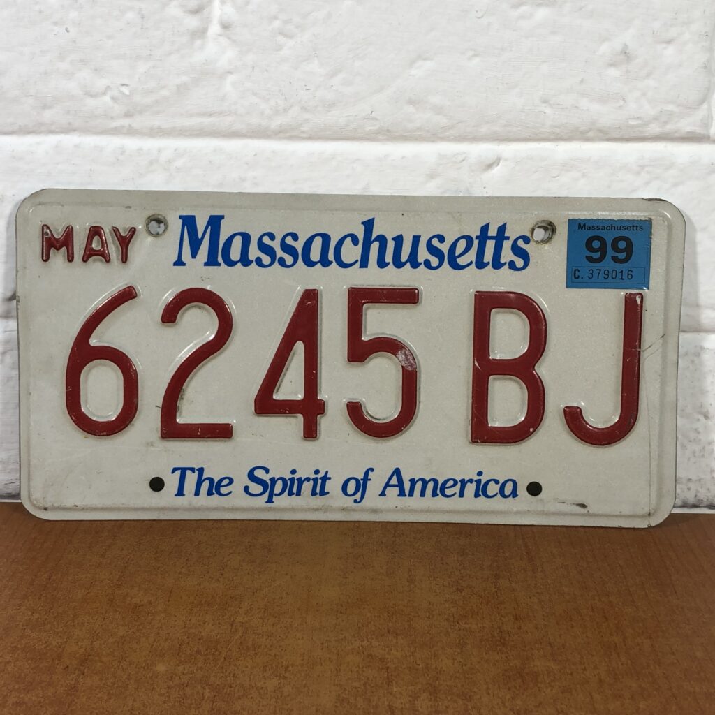 Vintage Massachusetts USA Number Plate