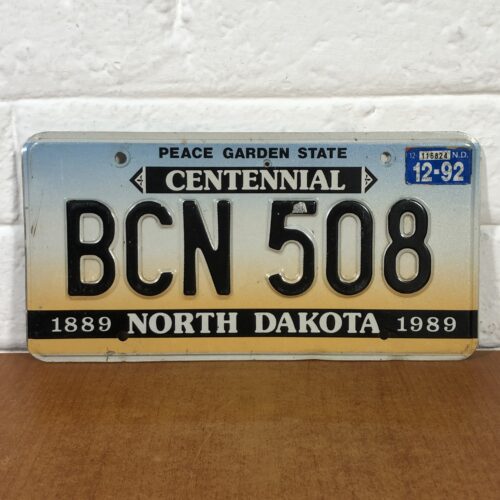 Vintage North Dakota USA Number Plate
