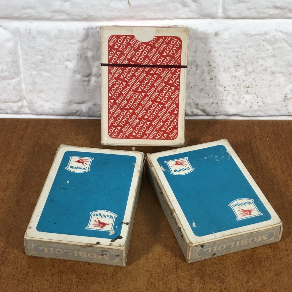 Vintage Toyota & Mobil Playing Cards