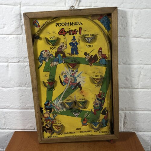 Vintage 1940s Pinball Baseball Table Top Game (Made in USA)