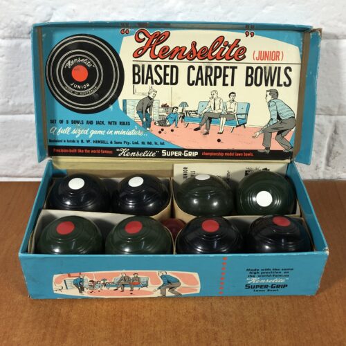 Vintage Henselite Junior Carpet Bowls Set (Made in Australia)